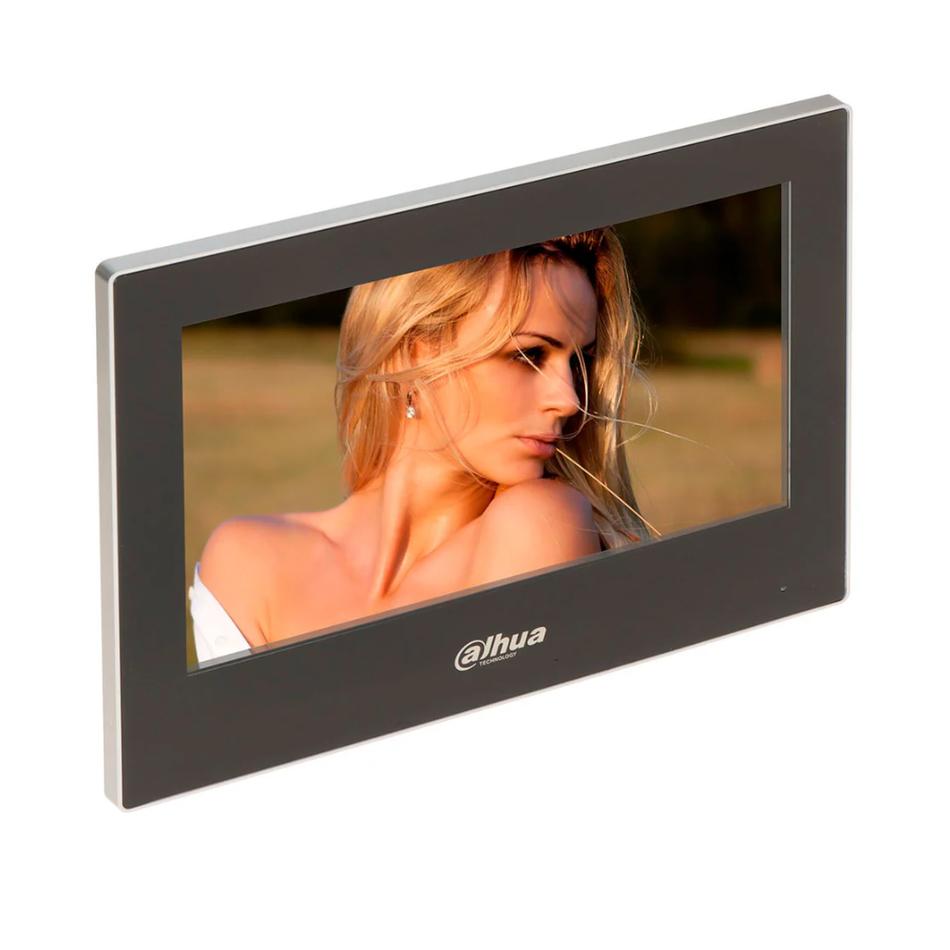 DAHUA VTH2621G-WP MONITOR IP INTERIOR NEGRO LCD Tactil 7''  Audio  PoE WiFi