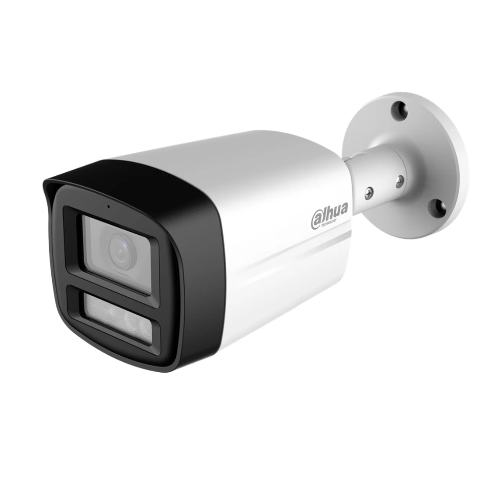DAHUA HAC-HFW1200TLM-IL-T CAMARA TUBO EXTERIOR ILUMINACION DUAL IR/LED 40M IP67 MICROFONO Y PARLANTE