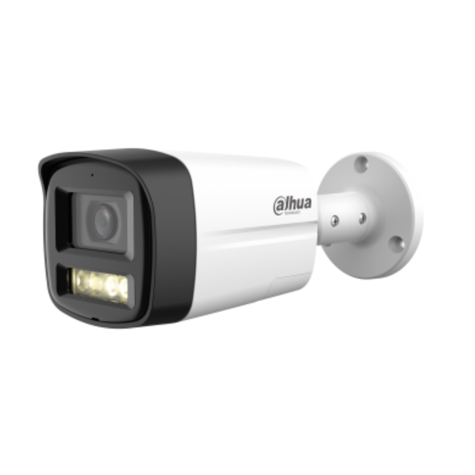 DAHUA HAC-HFW1200TLM-IL-T CAMARA TUBO EXTERIOR ILUMINACION DUAL IR/LED 40M IP67 MICROFONO Y PARLANTE