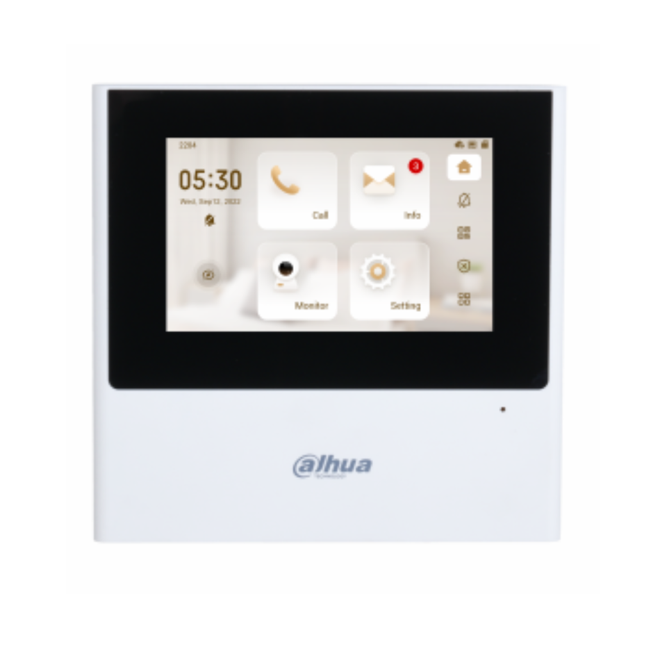 DAHUA VTH2611L-WP MONITOR IP INTERIOR BLANCO  LCD Tactil 4.3''  Audio  PoE  WiFi