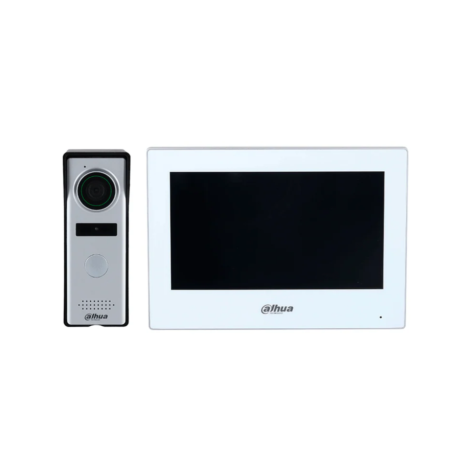 DAHUA DHI-KTH01 – Kit de Videoportero Dahua Híbrido 4 Hilos con Monitor Interior