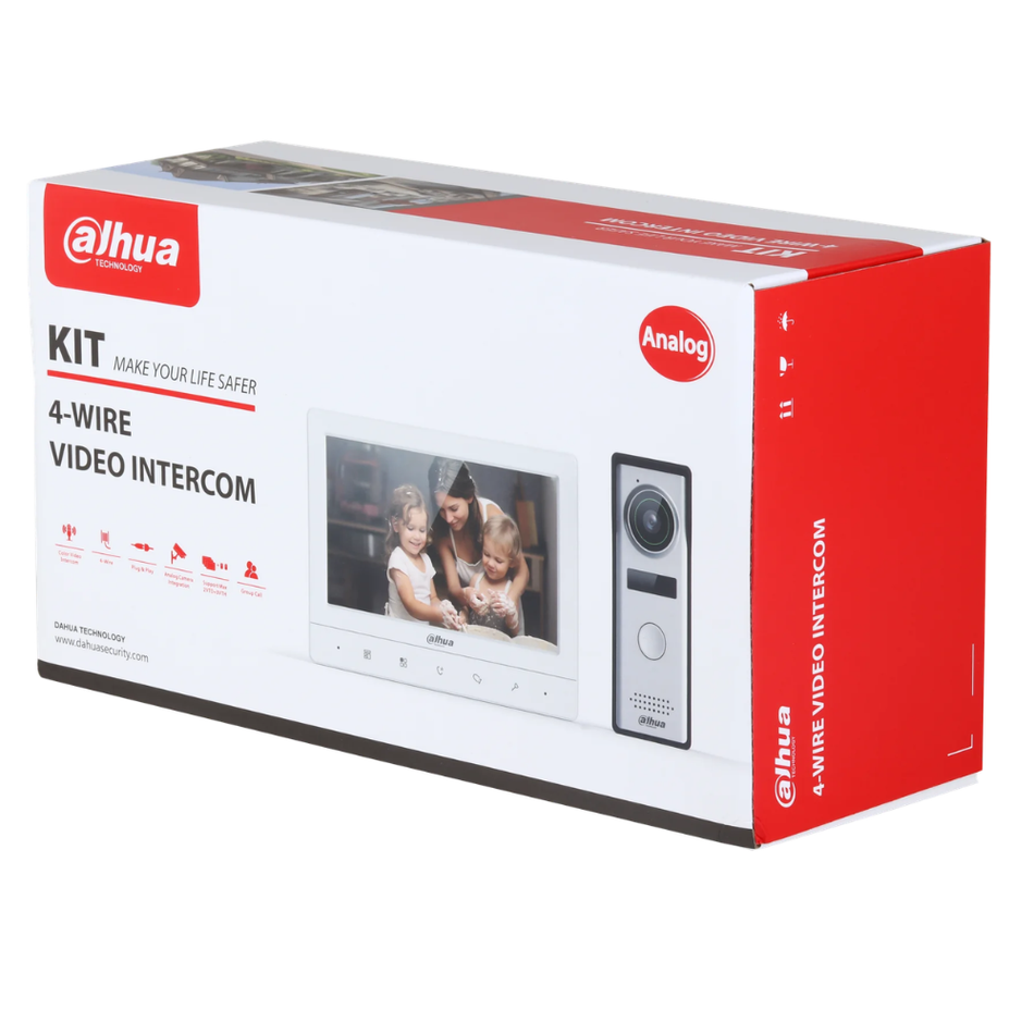 DAHUA DHI-KTA02 Kit Videoportero Analógico Frente de Calle VTO1000J + Monitor Interior VTH1020J