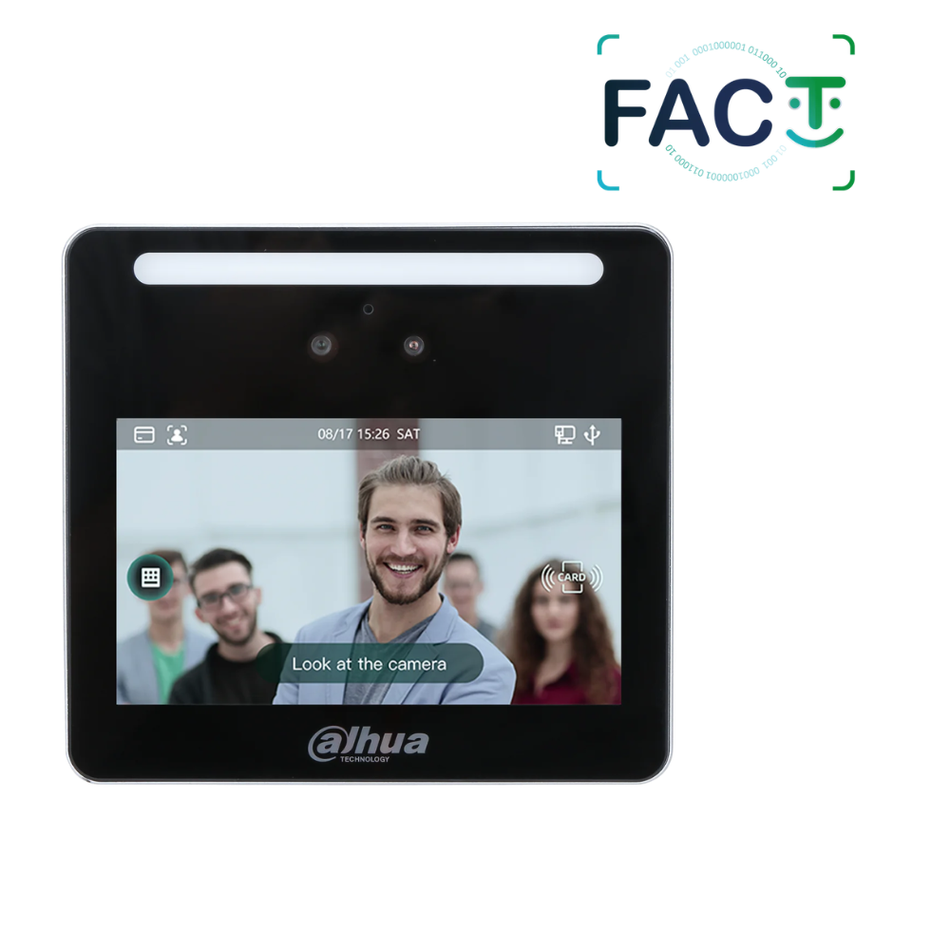DAHUA DHI-ASI3213G-MW Terminal de Control de Acceso Facial con Reconocimiento Biométrico WiFi Comunicación IP