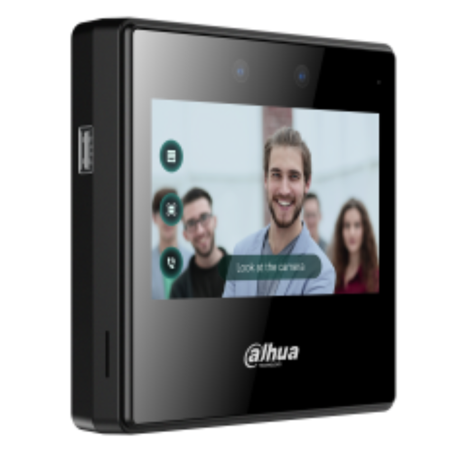 DAHUA DHI-ASI3223A Control de Acceso Facial Touch 4.3” QR Visitantes Cámara Dual 2MP IR