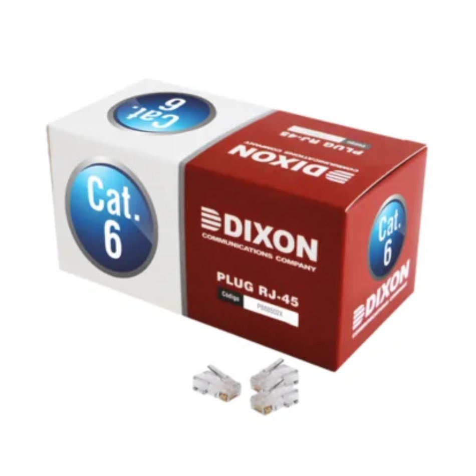 DIXON PB88502X-CN PLUG RJ-45 CAT. 6 x 100 UNIDS.