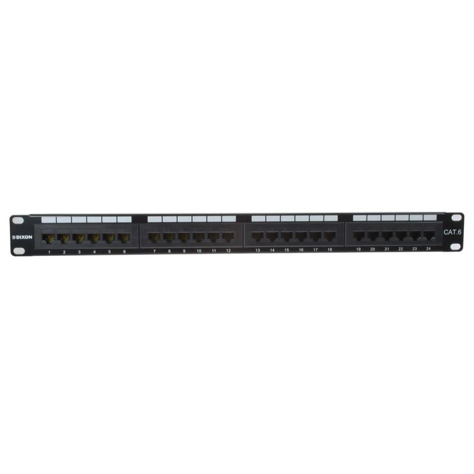 DIXON P24T-K11-C6C/BK PATCH PANEL CAT.6 DE 24 PUERTOS TIPO 110