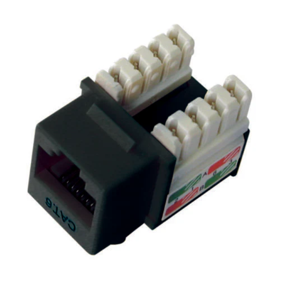 DIXON KJ8-C6-US/BKN JACK CAT. 6 DE PONCHEO NEGRO