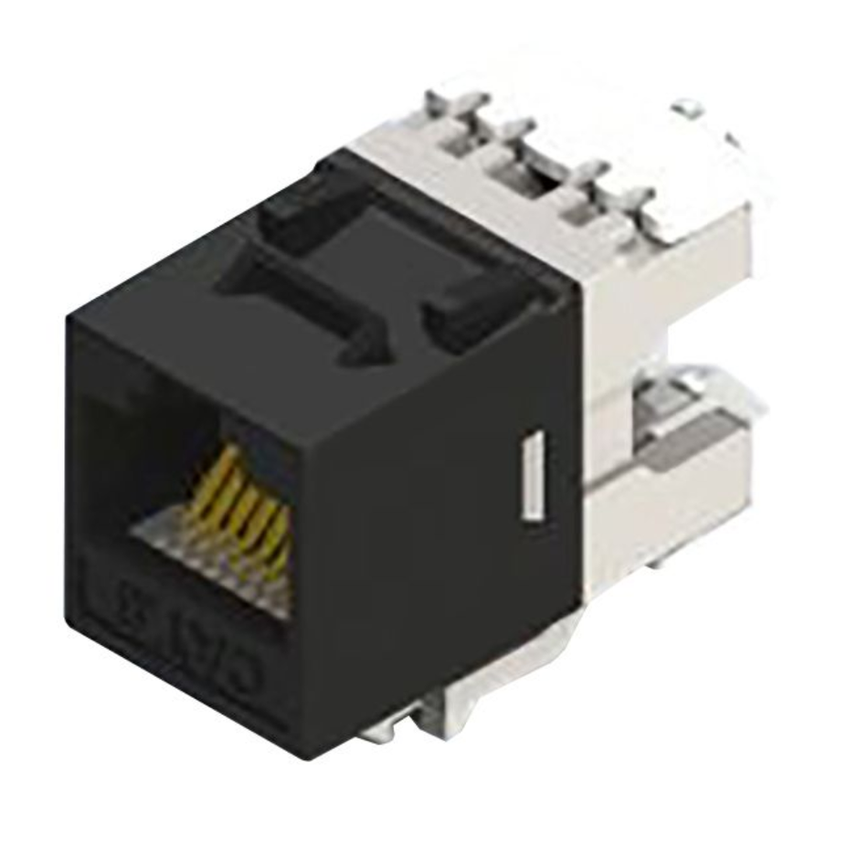 DIXON KJ88-C6-US/BK JACK 180° CAT. 6 DE PONCHEO NEGRO