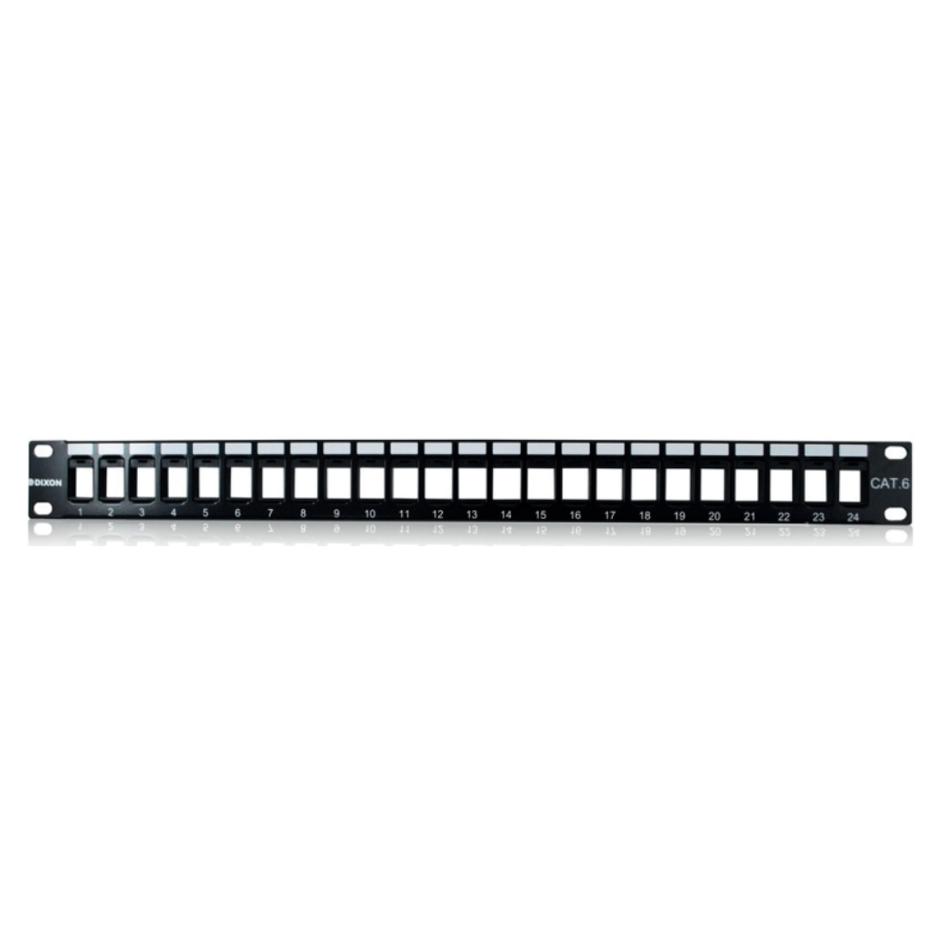 DIXON PKJ24-C6-A/BK PLACA PATCH PANEL 24 PUERTOS VACIOS