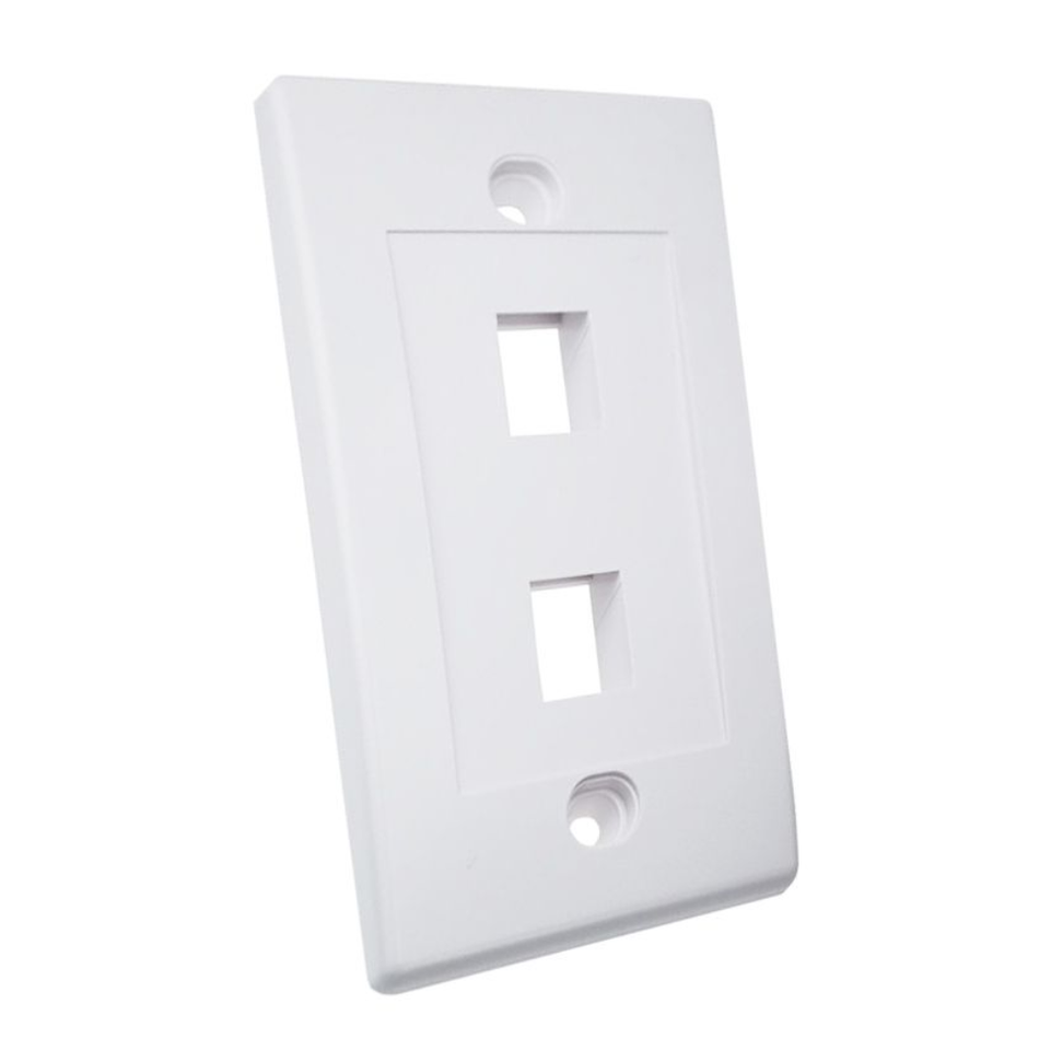 DIXON JE317A-V2/WH PLACA EJECUTIVA VERTICAL DE 02 PUERTOS - BLANCO