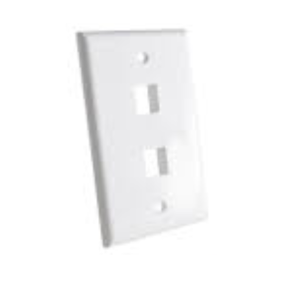 DIXON JE3002WH PLACA DE PARED DE 2 PUERTOS BLANCO
