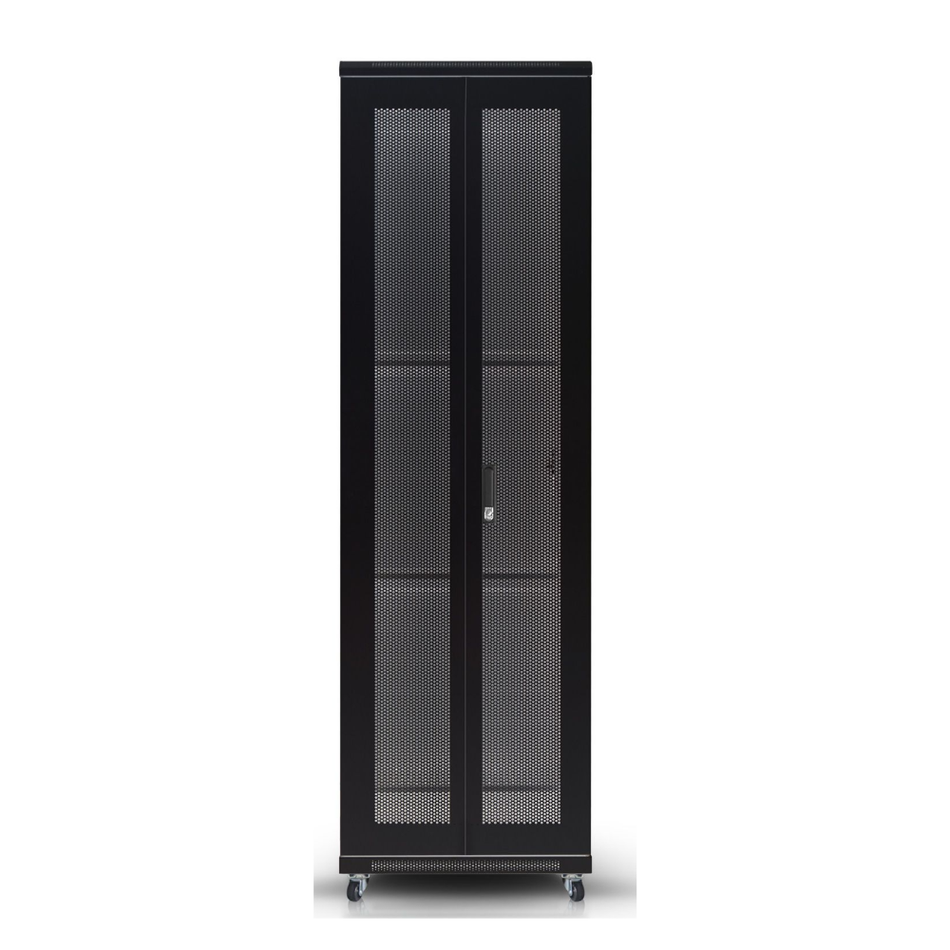 DIXON DXA.8042.FFA Gabinete de PISO, 42RU (Ancho 0.80 x Prof. 1.00), Puerta Delantera y Posterior Doble Microperforada Max. 800 KG