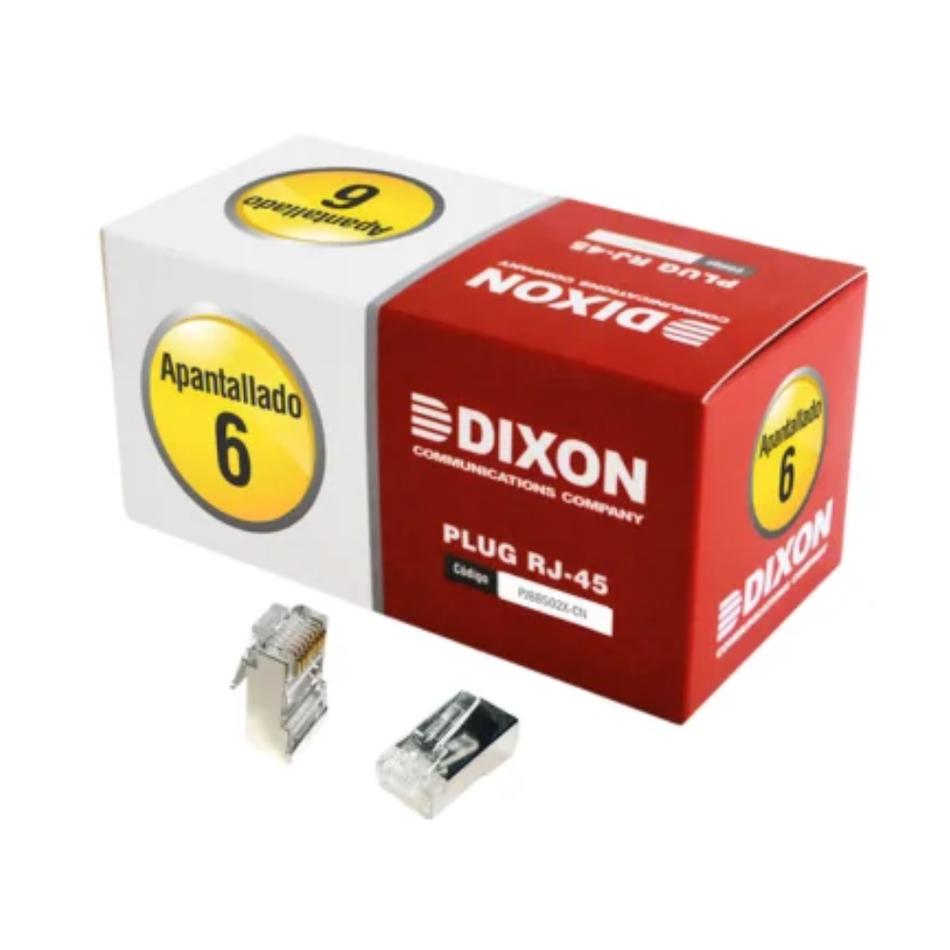 DIXON PJ88502X-CN PLUG APANTALLADO RJ-45 CAT. 6 x 100 UNIDS