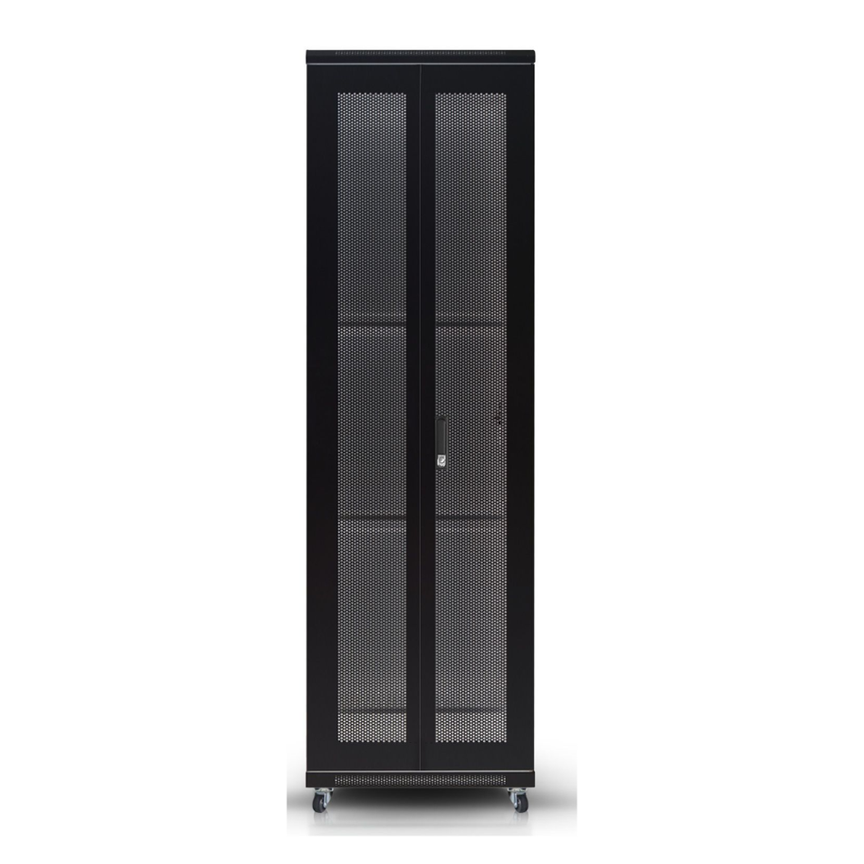 DIXON DXA.8142.FFA Gabinete de PISO, 42RU (Ancho 0.80 x Prof. 1.10), Puerta Delantera y Posterior Doble Microperforada  Max. 800 KG