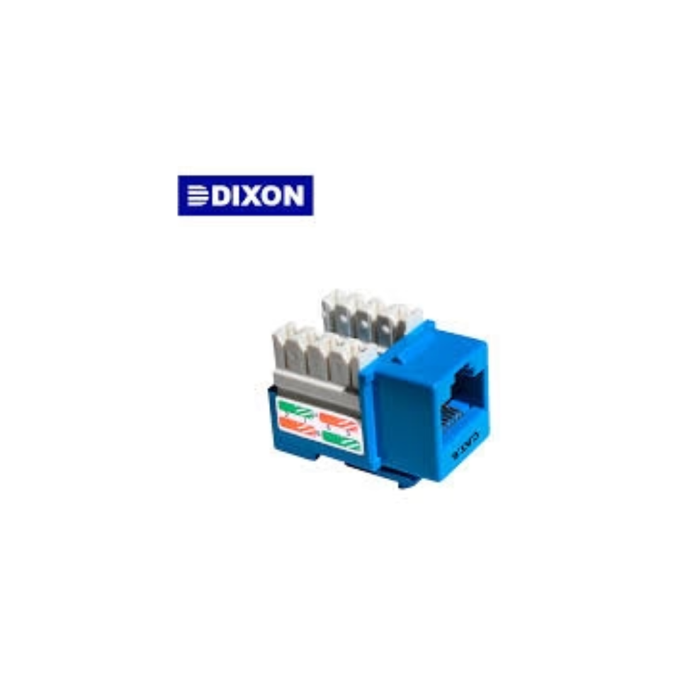 DIXON KJ88-C6-US/BL JACK 180° CAT. 6 DE PONCHEO AZUL