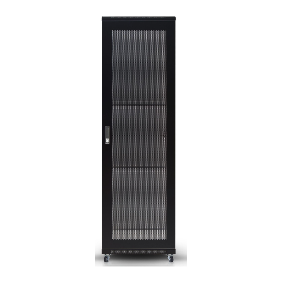 DIXON DXA.6022.EFA Gabinete de PISO, 22RU (Ancho 0.60 x Prof. 1.00), Puerta Delantera Microperforada y Posterior Doble Microperforada Max. 800 KG