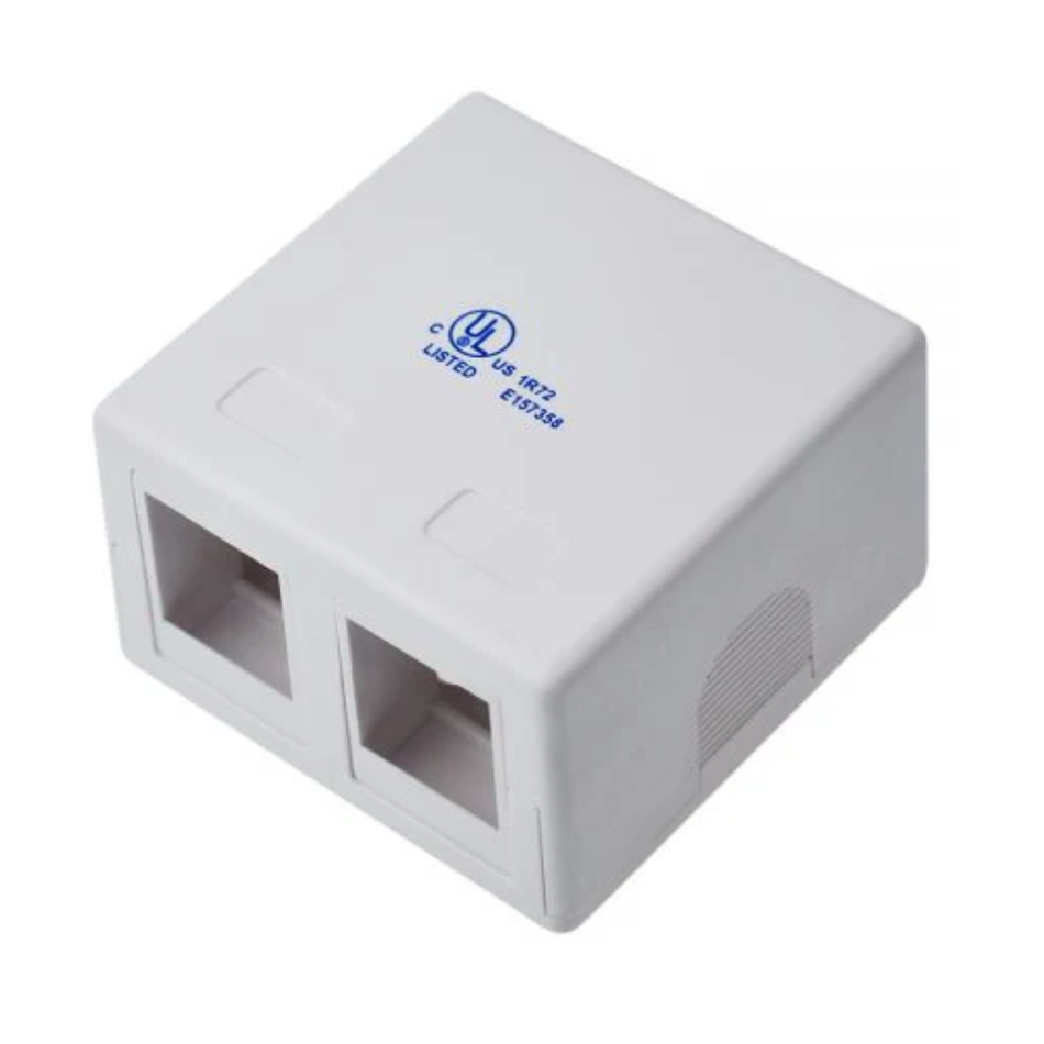 DIXON JE302/WH ROSETA ADOSABLE DE 02 PUERTOS COLOR BLANCO