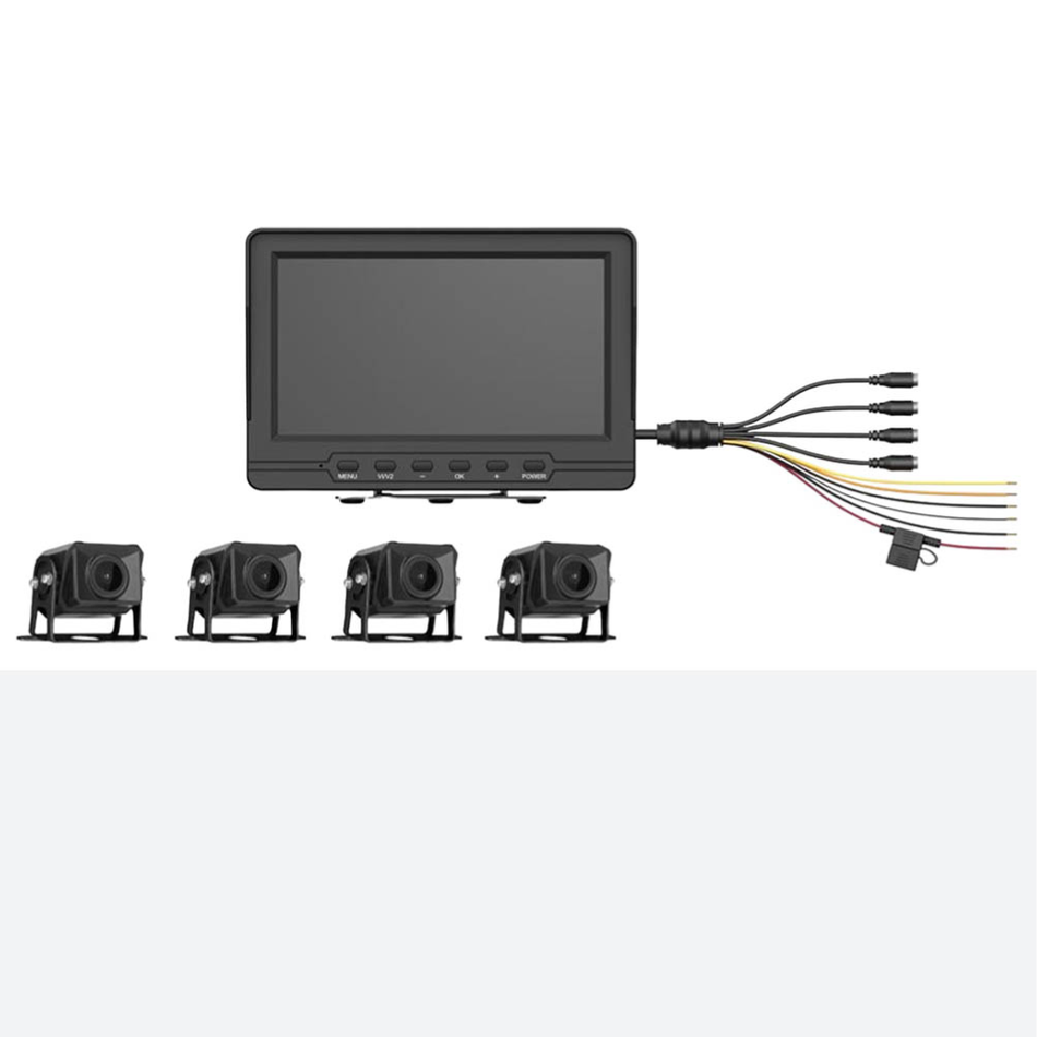 HIKVISION AE-VD2501A-A KIT DE MONITOREO LOCAL / 4 CÁMARAS 1080P PARA EXTERIOR (IP68) Y PANTALLA LCD DE 7