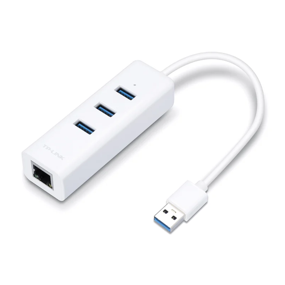 TP-LINK UE330 Adaptador USB 2 en 1 con Hub de 3 Puertos USB 3.0 y Adaptador Ethernet Gigabit