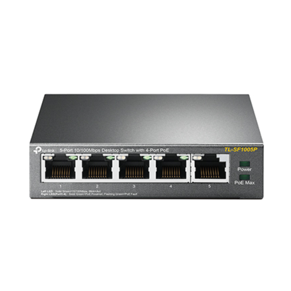 TP LINK TL-SF1005P SWITCH 5 PUERTOS FAST ETHERNET, POE 58W