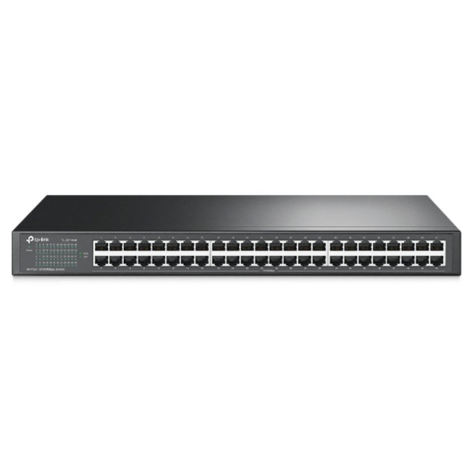 TP-LINK TL-SF1048 SWITCH DESKTOP 48 PUERTOS  10/100 MBPS KIT RACK 19" METAL