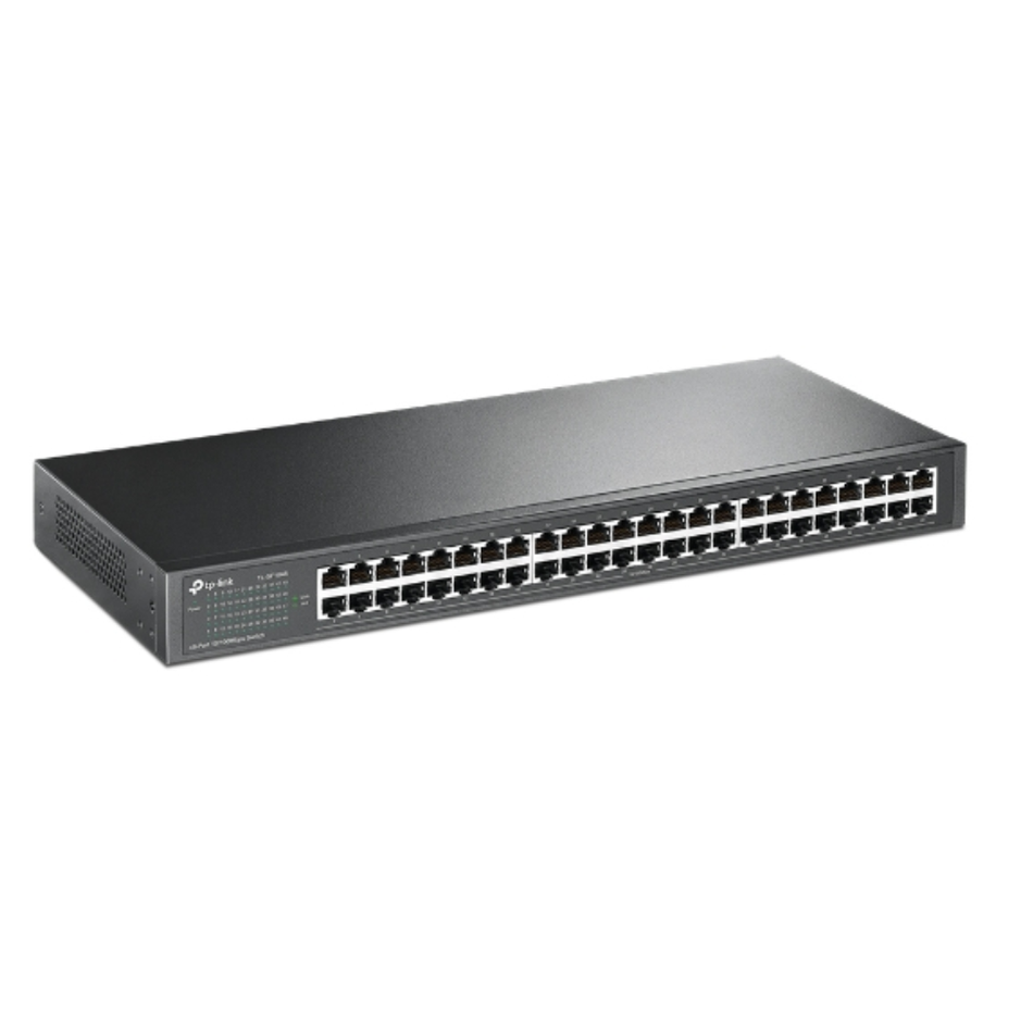 TP-LINK TL-SF1048 SWITCH DESKTOP 48 PUERTOS  10/100 MBPS KIT RACK 19" METAL