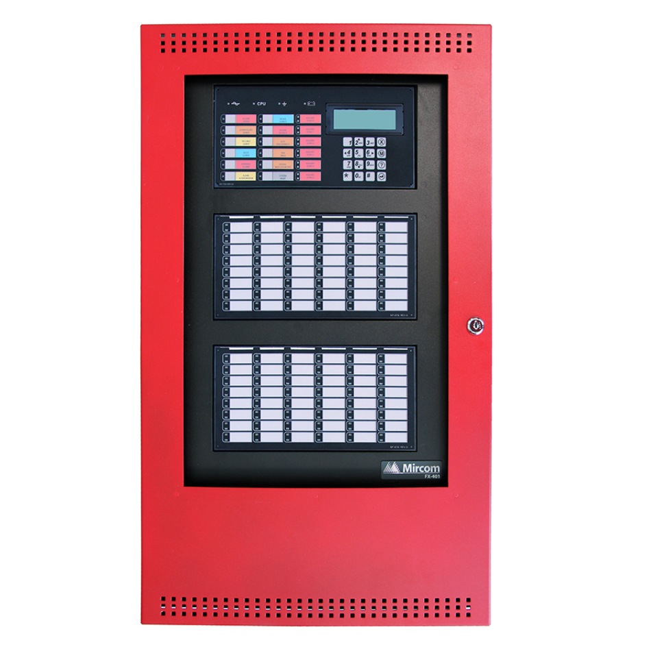 MIRCOM FX-401R PANEL DE ALARMA CONTRA INCENDIO DIRECCIONABLE DE 240 PUNTOS EXPANDIBLE A 3 LAZOS