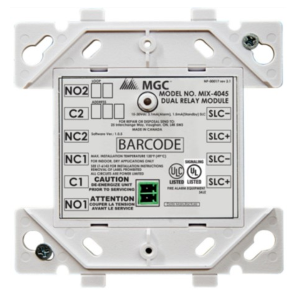 MIRCOM MIX-4045 MÓDULO DE CONTROL DIRECCIONABLE PARA SERIE FX400
