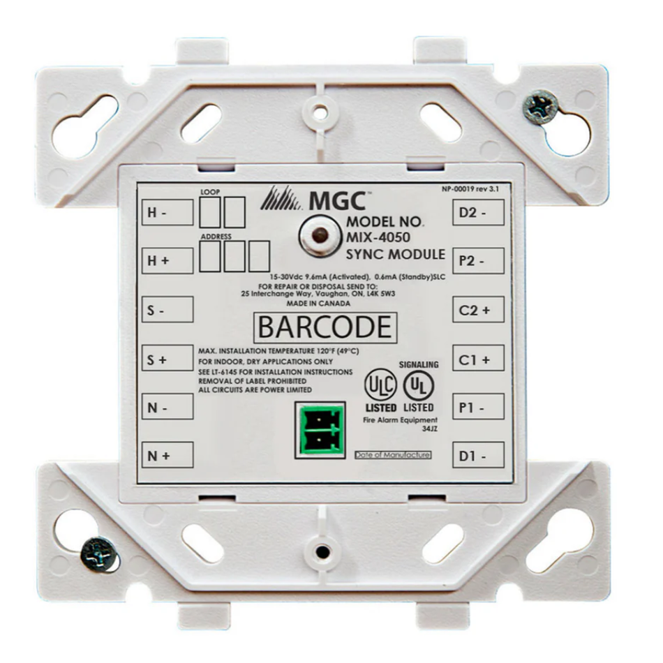 MIRCOM MIX-4050 MÓDULO DE SINCRONIZACIÓN DIRECCIONABLE SERIE FX400