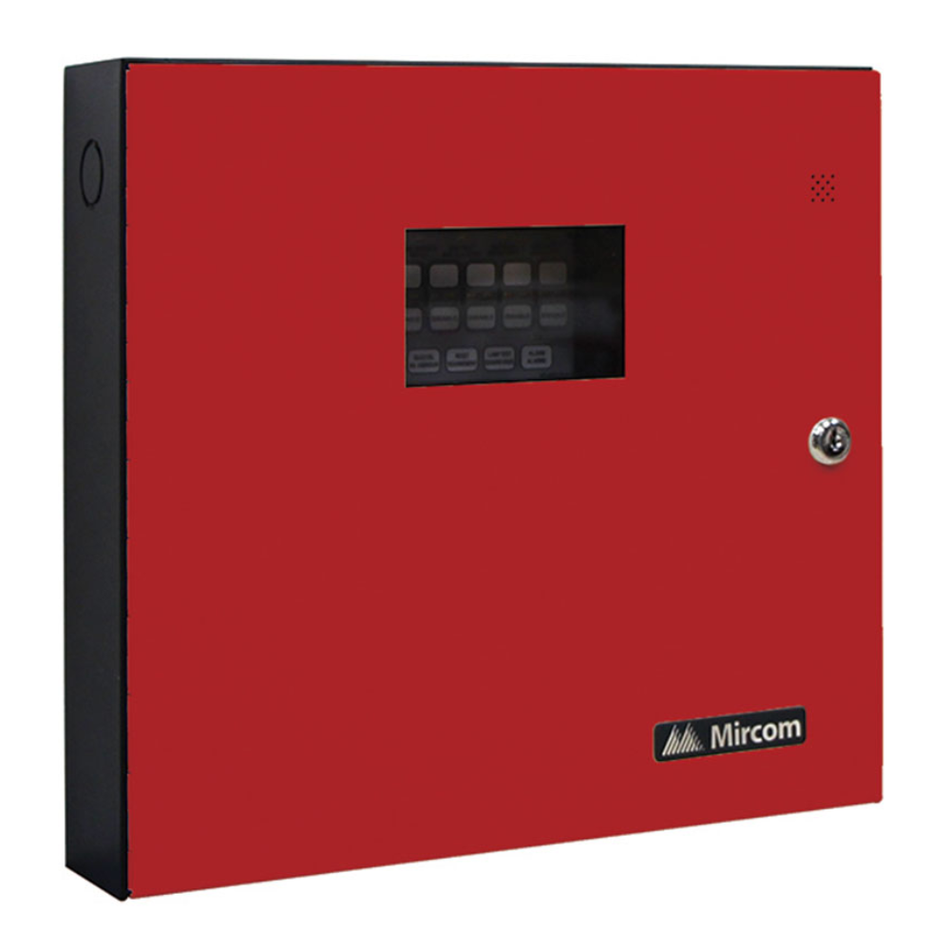 MIRCOM FA-106R PANEL DE ALARMA CONTRA INCENDIO CONVENCIONAL DE 6 ZONAS, 24V, 2 HILOS