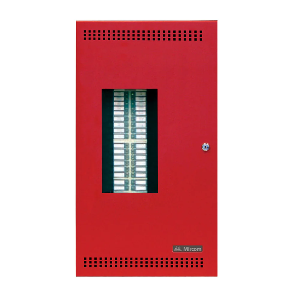 MIRCOM FA-301-8LR PANEL DE ALARMA CONTRA INCENDIO CONVENCIONAL DE 8 ZONAS