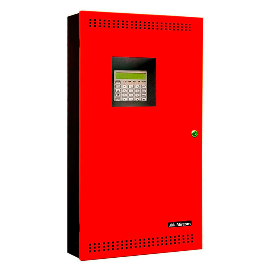 MIRCOM FA-301-12DDR PANEL DE ALARMA CONTRA INCENDIO CONVENCIONAL DE 12 ZONAS CON PANTALLA LCD