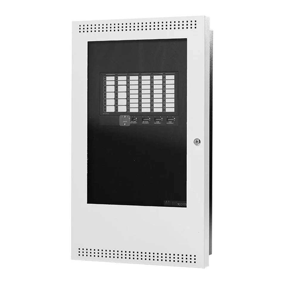 MIRCOM FA-1008KADS PANEL DE ALARMA CONTRA INCENDIO CONVENCIONAL DE 8 ZONAS EXPANDIBLE A 24 ZONAS, 24V, 2 HILOS