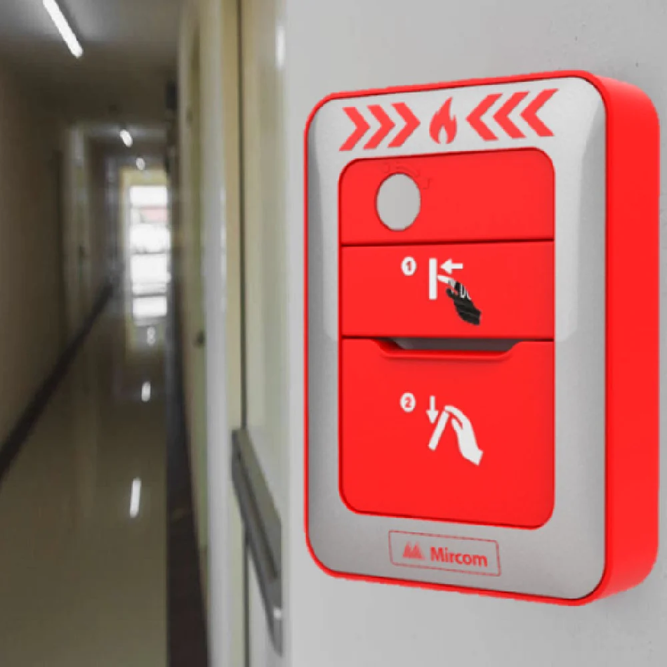 MIRCOM MPS-810U ESTACIÓN MANUAL DE ALARMA CONVENCIONAL DOBLE ACCIÓN CON LLAVE
