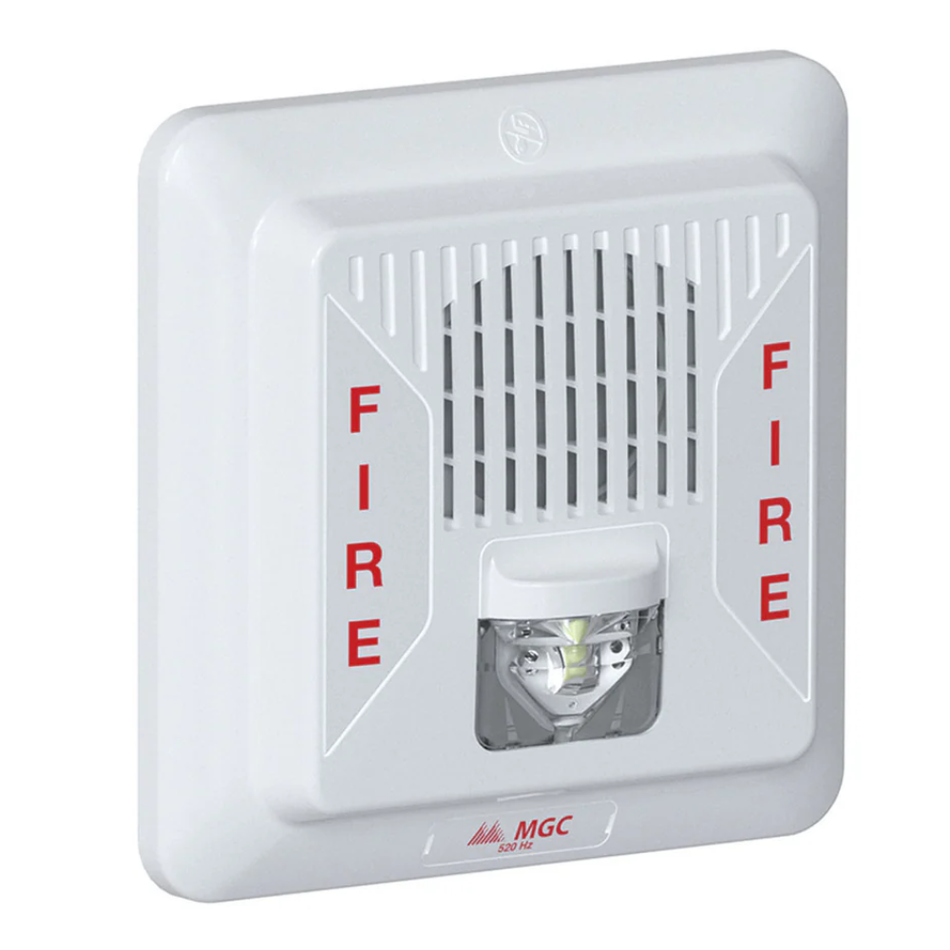 MIRCOM FHS-400C-WW SIRENA CON LUZ ESTROBO LED 24 V PARA MONTAJE EN TECHO, COLOR BLANCO
