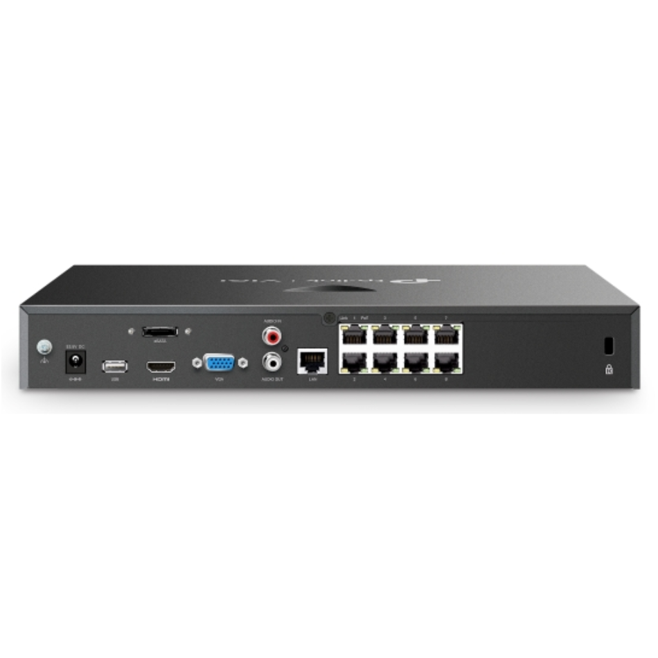 TP-LINK VIGI NVR2008H-8MP GRABADOR DE VIDEO NVR VIGI DE 8 CANALES POE+ 93W