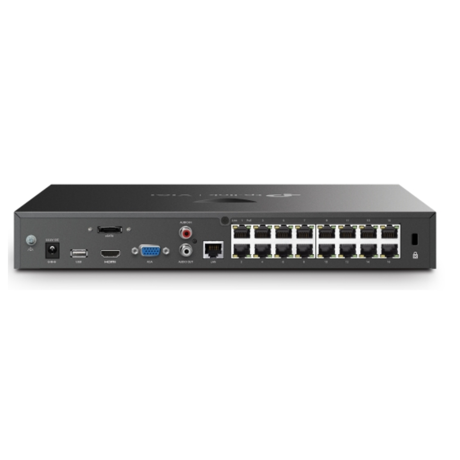 TP-LINK VIGI NVR2016H-16MP GRABADOR VIDEO NVR DE 16 CANALES POE+ 140W