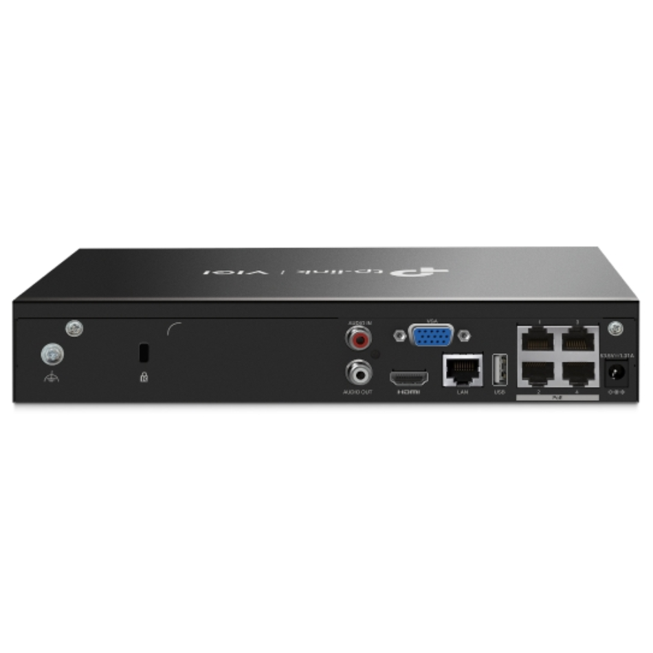 TP-LINK VIGI NVR1004H-4P-2TB GRABADOR DE VIDEO NVR POE+ DE 4 CANALES 4K Y 2TB HDD