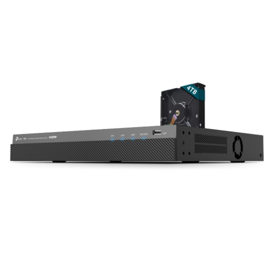 TP-LINK VIGI NVR2016H-16MP-4TB GRABADOR DE VIDEO NVR DE 16 CANALES POE+ 4K Y HDD 4 TB