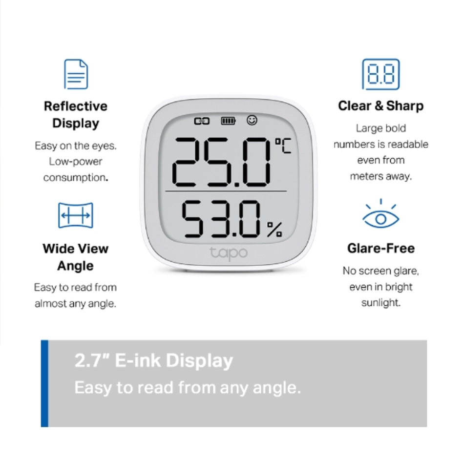 TP-LINK TAPO T315 SENSOR SMART DE TEMPERATURA Y HUMEDAD