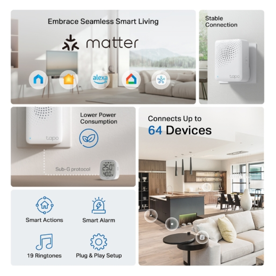 TP-LINK TAPO H100 SMART HUB INTELIGENTE CON ALARMA