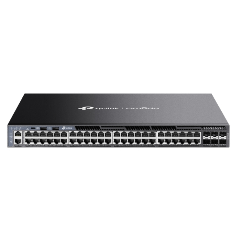 TP-LINK OMADA SG6654X SWITCH ADMINISTRABLE L3 APILABLE DE 48 PUERTOS GIGABIT CON 6 RANURAS DE 10G