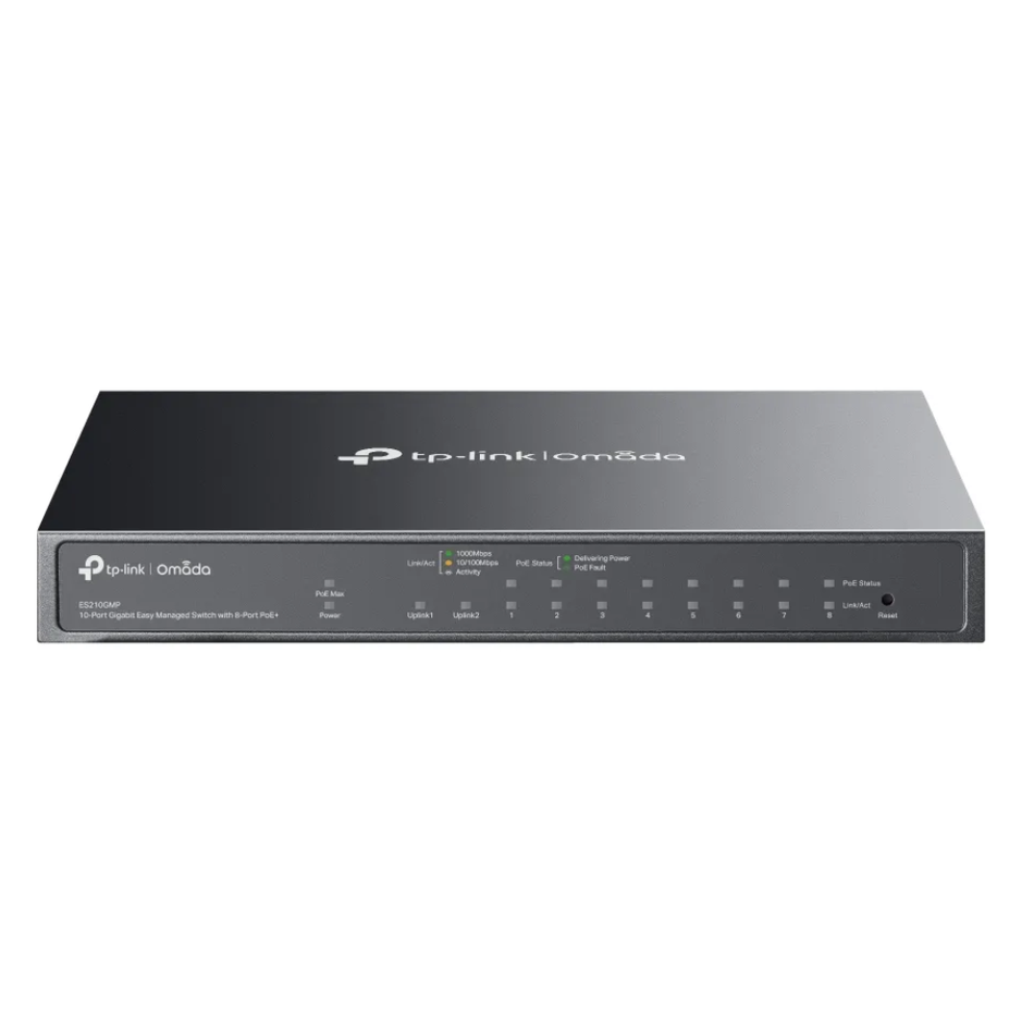 TP-LINK ES210GMP SWITCH GIGABIT DE 10 PUERTOS CON 8 PUERTOS PoE+