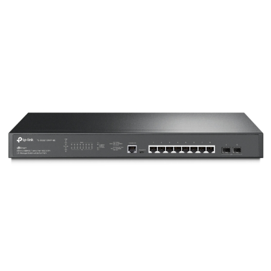 TP-LINK  SG3210XHP-M2 SWITCH GESTIONABLE JETSTREAM DE 8 PUERTOS 2.5GBASE-T POE+ Y 2 PUERTOS 10GE SFP+