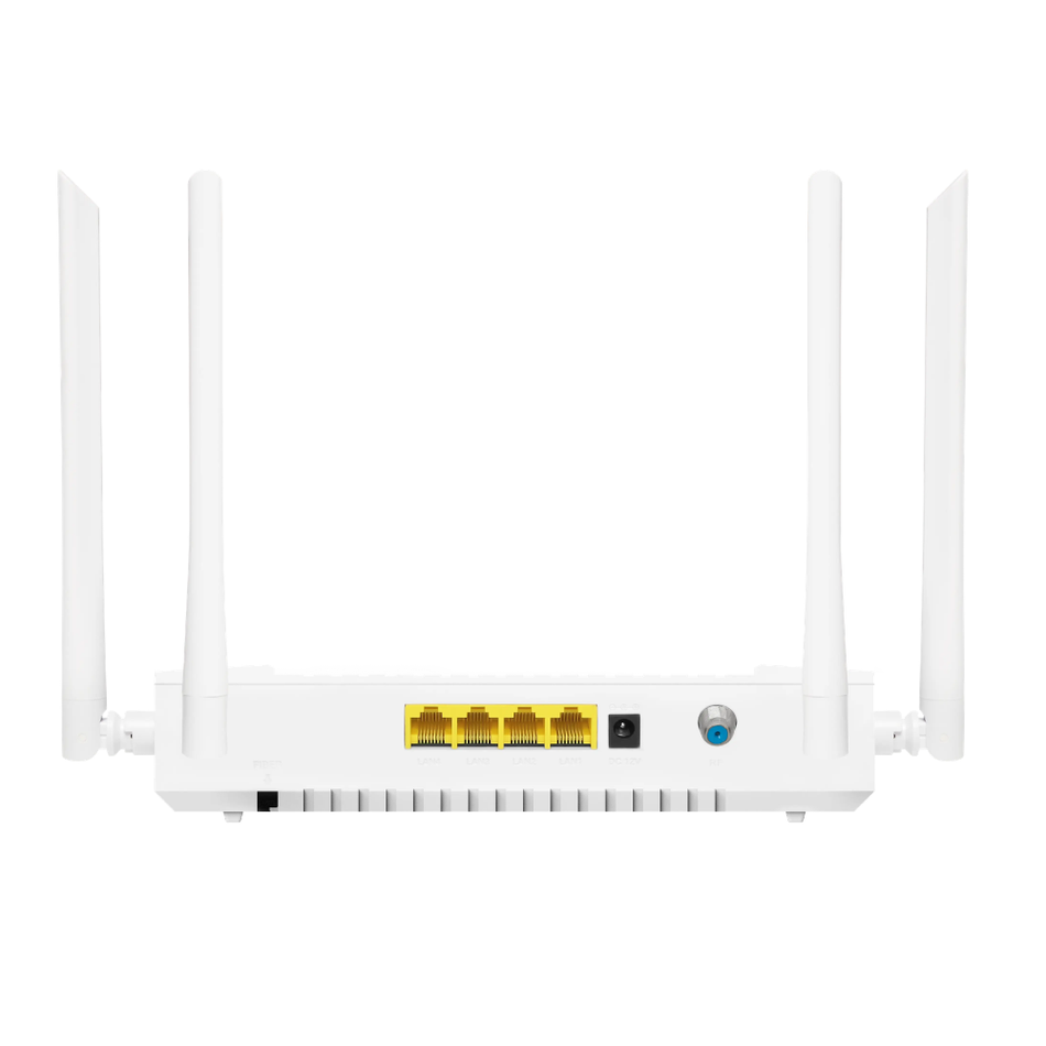 CDATA FD714GD-R850 ROUTER  XPON AC1200 DOBLE BANDA 4GE WIFI + RF