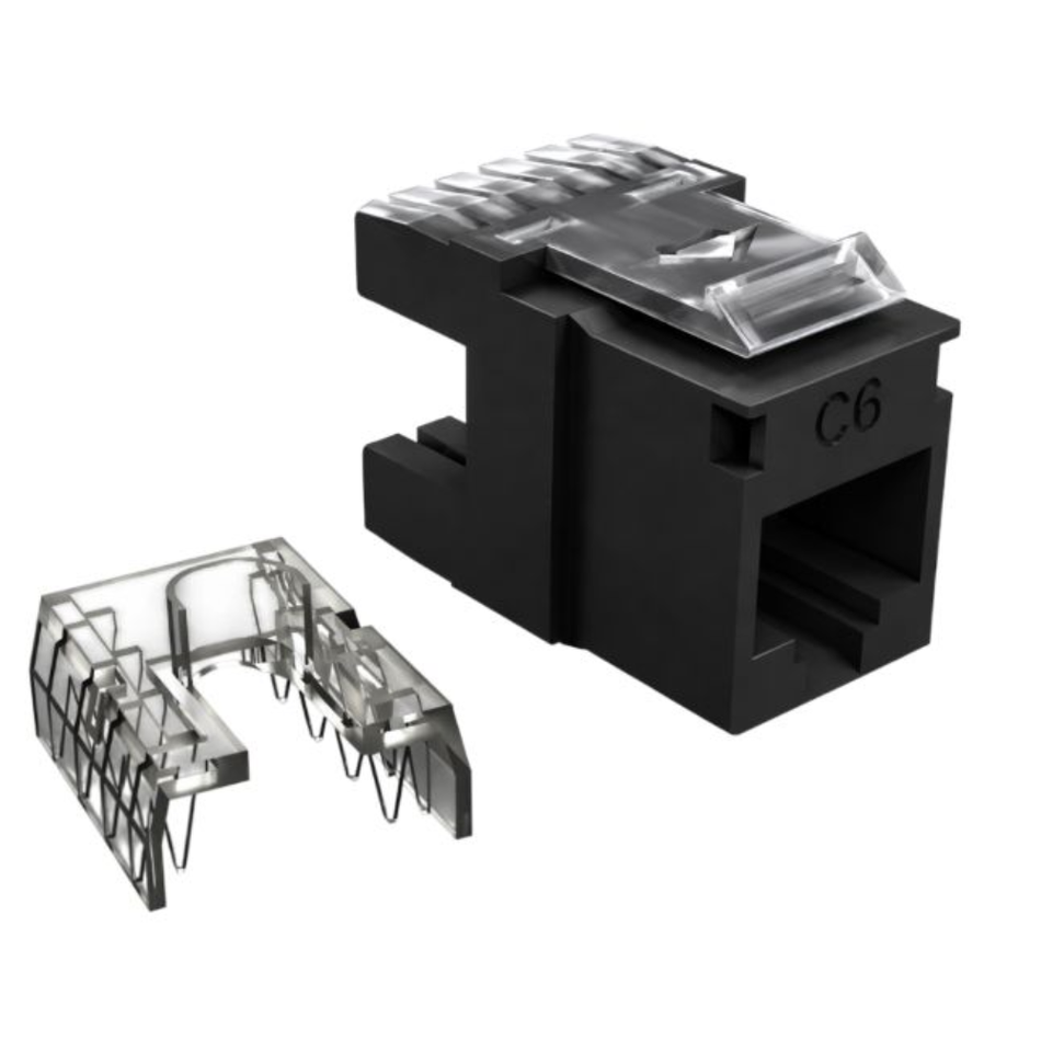 FURUKAWA LIGHTERA 35030606 CONECTOR JACK RJ45 HEMBRA MULTILAN CAT6 NEGRO