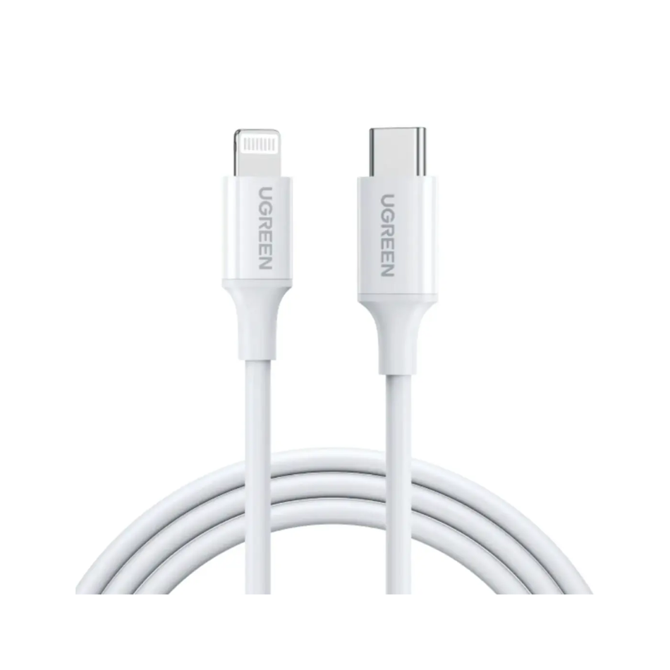 UGREEN 10493 - US171 - CABLE USB-C A LIGHTNING - PD - CARGA RÁPIDA - 3A MAX - BLANCO