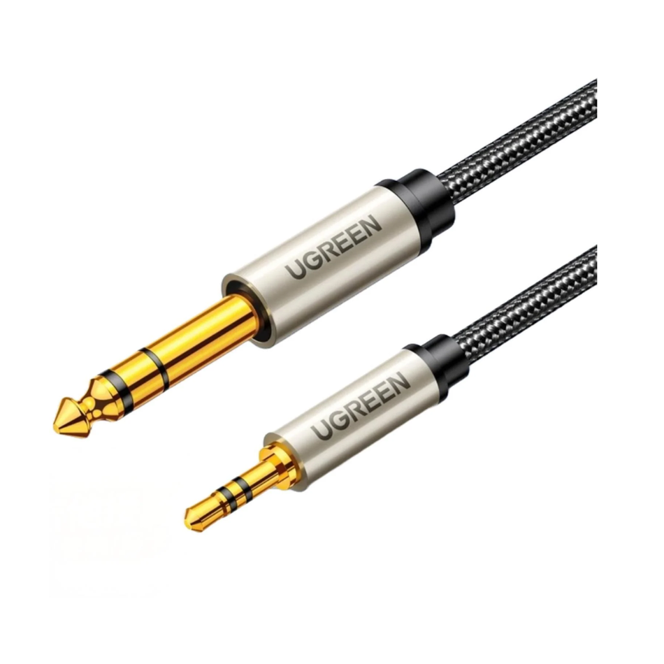UGREEN 10628 - AV127 CABLE AUDIO STEREO TRS 3.5 MM - 6.35 MM - 2 MTS - GRIS - 10628 - AV127