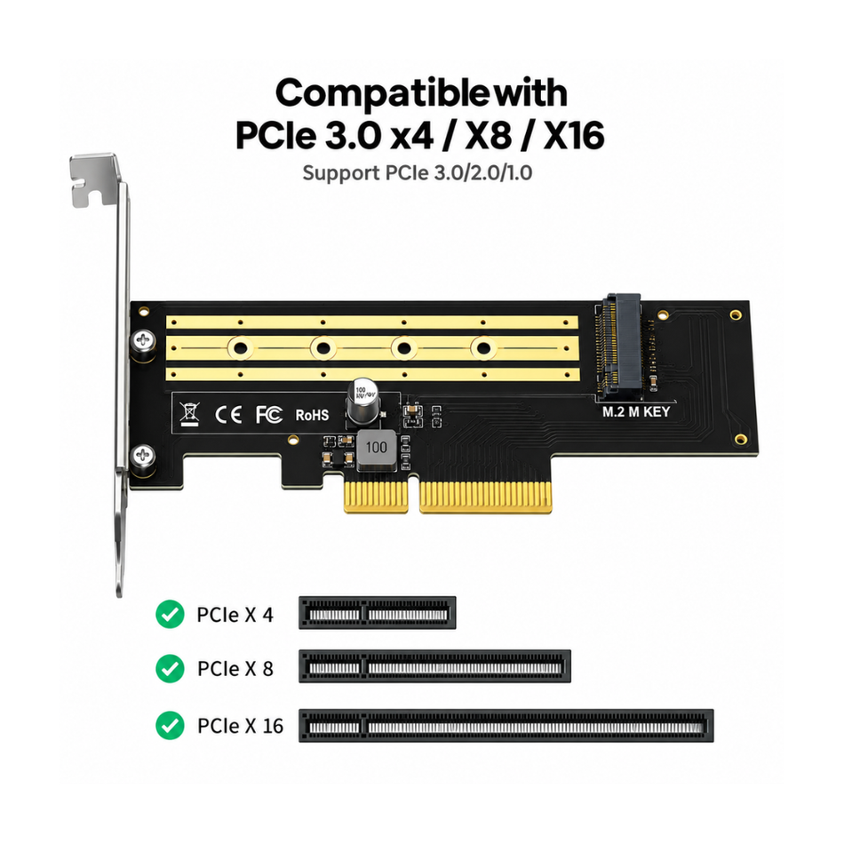 UGREEN 70503 - CM302 ADAPTADOR TARJETA EXPRESS M.2 NVME A PCI-E3.0X4