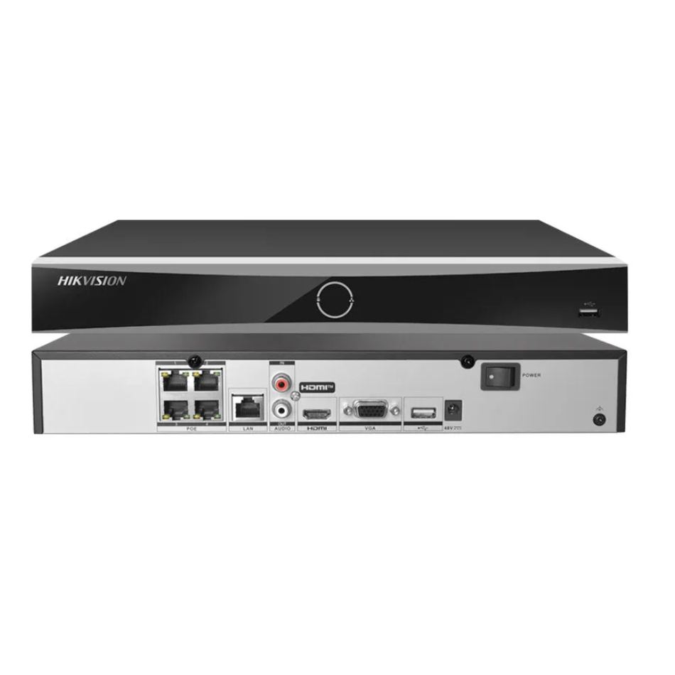 HIKVISION DS-7604NXI-K1/4P NVR POE 4 CANALES 4K 12 MP 1 HDD 40 MBPS 50 W CON ACUSENSE